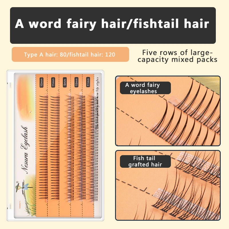 Fairy+Fishtail+A-type Mixed Hair 5 Rows Mixed Natural False Eyelashes Individual Eyelash Extension Makeup Tool Lashes Wholesale
Fairy+Fishtail+A-type Mixed Hair 5 Rows Mixed Natural False Eyelashes Individual Eyelash Extension Makeup Tool Lashes Wholesale