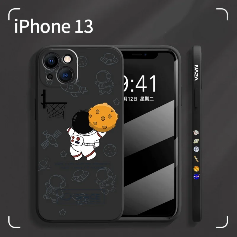 Cute Cartoon Astronaut Phone Case For iPhone 13 12 Pro Max 11 XS X 8 7 SE 2020 Space Moon Patterned Shockproof Soft Case Cover
Cute Cartoon Astronaut Phone Case For iPhone 13 12 Pro Max 11 XS X 8 7 SE 2020 Space Moon Patterned Shockproof Soft Case Cover