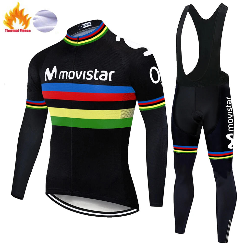 12D гелевая Команда с длинным рукавом maillot movistar Велоспорт Джерси нагрудник