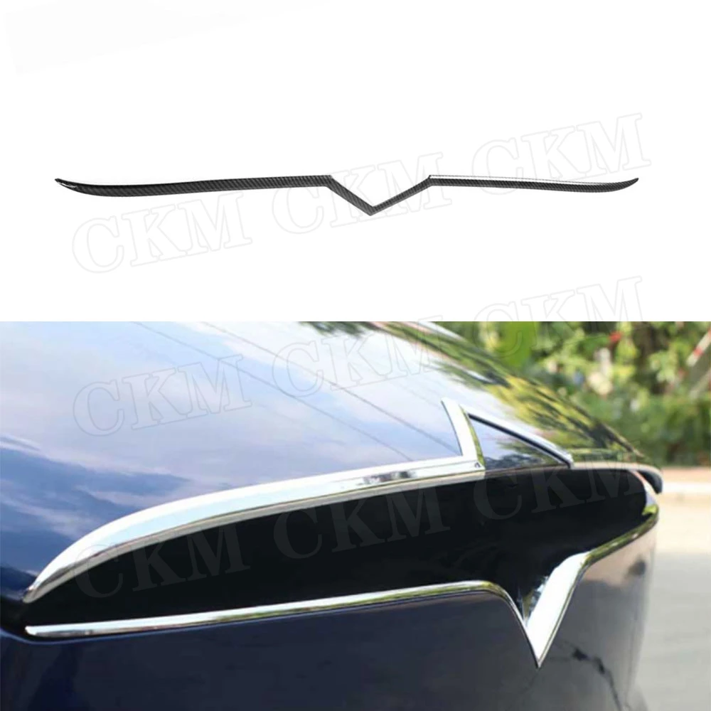

Передняя средняя сетка из углеродного волокна, нижняя отделочная полоса, АБС-пластик, углеродное покрытие, обшивка капота, подходит для Tesla Model X SUV 2020, украшение автомобиля