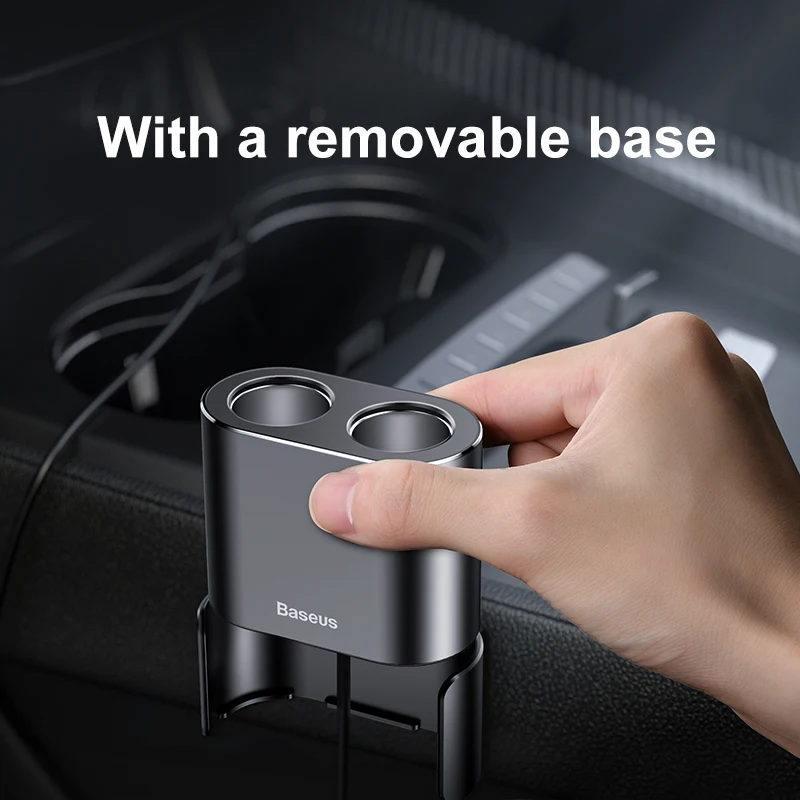 Baseus Cigarette Lighter Splitter 12V Car Charger Dual USB 100W Power Adapter Socket for Auto Vehicle Cigar Jack Splitter in Car
Baseus Cigarette Lighter Splitter 12V Car Charger Dual USB 100W Power Adapter Socket for Auto Vehicle Cigar Jack Splitter in Car