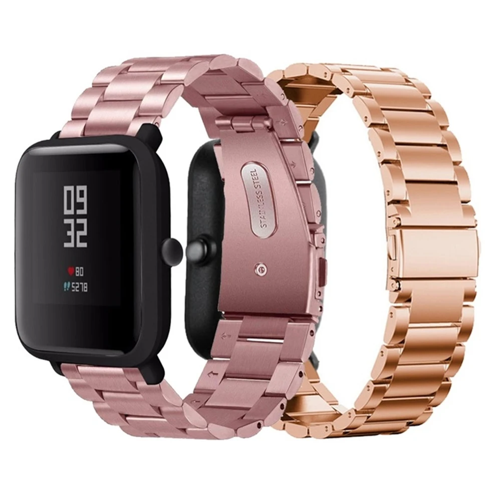 Ремешок для часов 20 мм Huami Amazfit GTS GTR 42 металлический браслет Xiaomi Bip Lite GTS2 Pop из