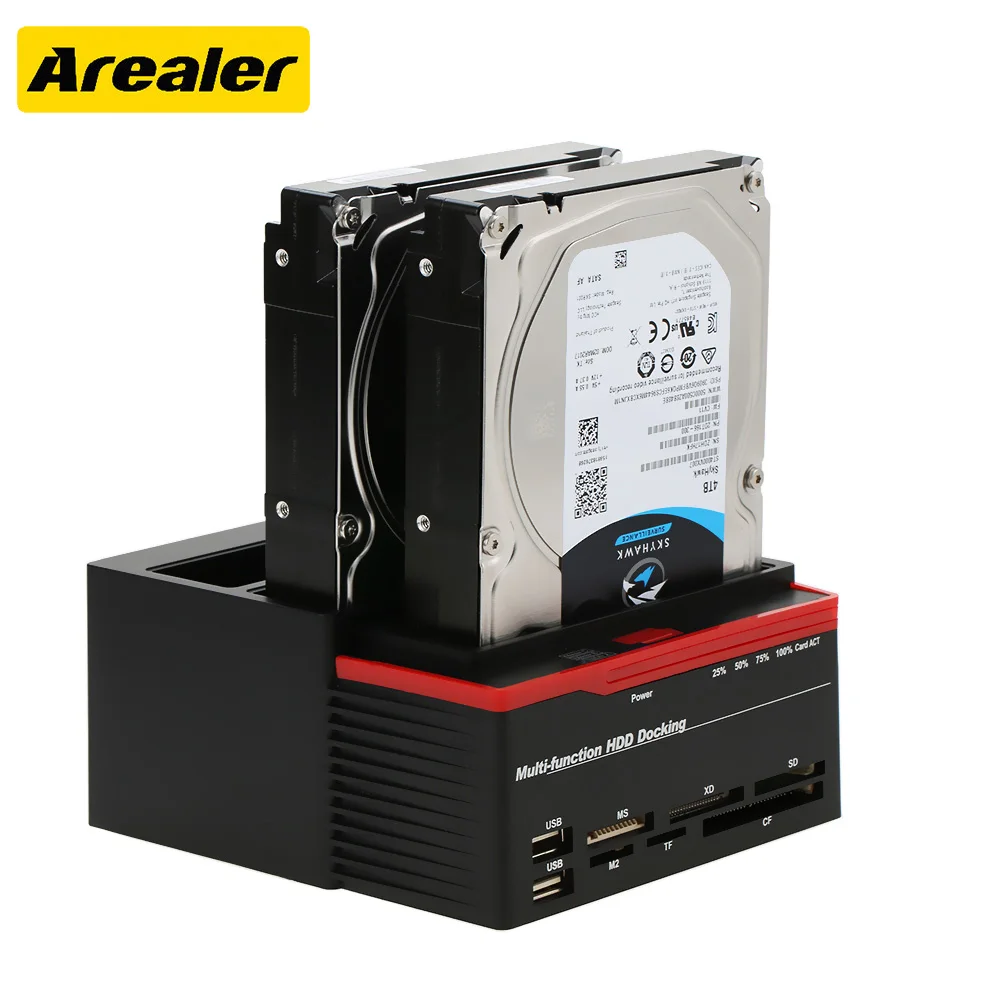 Multifunctional 2.5" 3.5" Hard Drive Docking Station Case USB 3.0 to 2 SATA Ports 1 IDE External Hard Drive Docking Station
Multifunctional 2.5" 3.5" Hard Drive Docking Station Case USB 3.0 to 2 SATA Ports 1 IDE External Hard Drive Docking Station