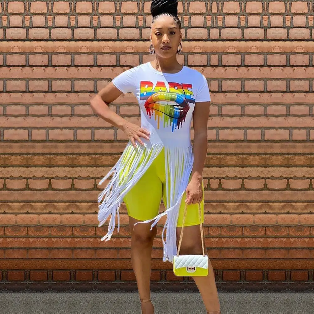 Women's tassel casual T-shirt Short-sleeved Printed T-shirt short-sleeved O collar women's T-shirts are hot sellers
Women's tassel casual T-shirt Short-sleeved Printed T-shirt short-sleeved O collar women's T-shirts are hot sellers