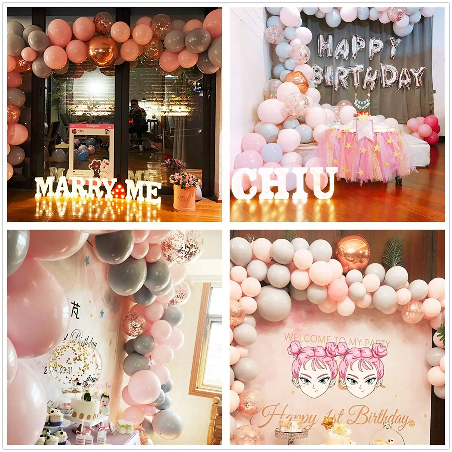 169pcs Ballon Wedding Birthday Baloon Birthday Party Decor Kids Baby Shower Macaron Balloons Garland Arch Rose Gold Confetti
169pcs Ballon Wedding Birthday Baloon Birthday Party Decor Kids Baby Shower Macaron Balloons Garland Arch Rose Gold Confetti