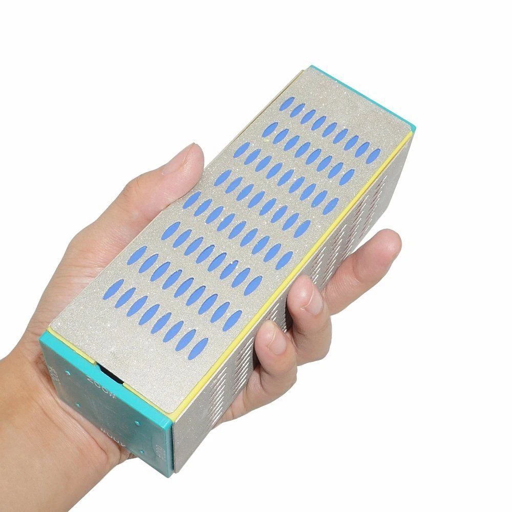 4-Sides Knives Sharpener Stone Whetstone Blade 4 Diamond Cutter Kitchen Bar Block Knife Tool Sharpener Way
4-Sides Knives Sharpener Stone Whetstone Blade 4 Diamond Cutter Kitchen Bar Block Knife Tool Sharpener Way