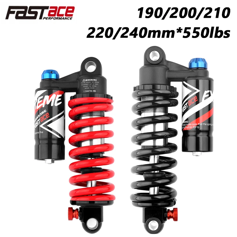 FASTACE Mountain Bike Rear Shock Bicycle Rear Suspension Spring Shock Mtb XC Soft Tail Bicycle DH Shock Absorber 550lbs for DNM
FASTACE Mountain Bike Rear Shock Bicycle Rear Suspension Spring Shock Mtb XC Soft Tail Bicycle DH Shock Absorber 550lbs for DNM