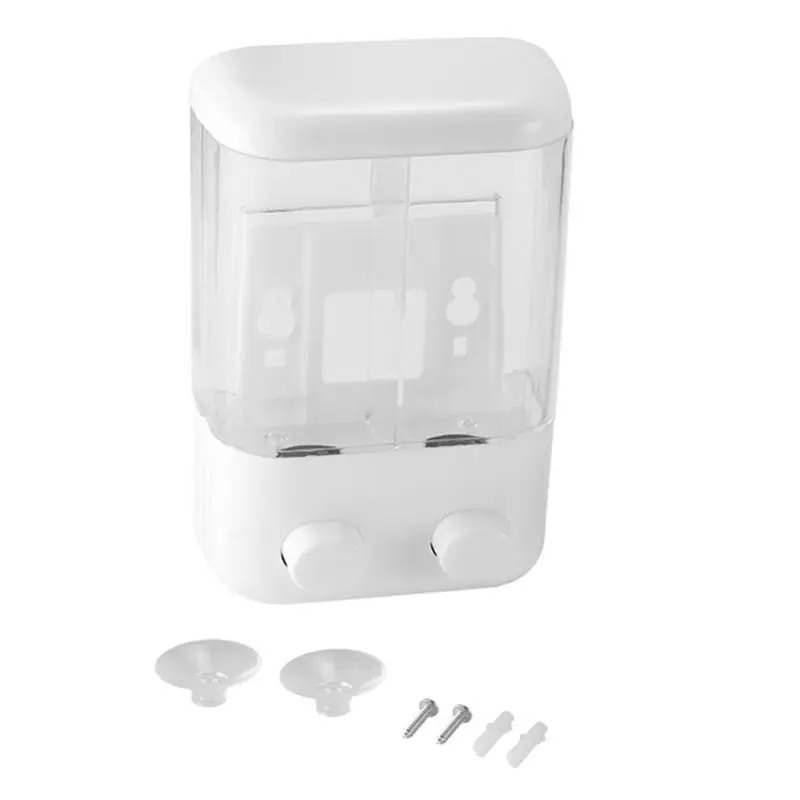 1000ml Bathroom Soap Dispenser Double Slot Wall Mounted Adhesive Shampoo Container Clear Liquid Lotion Storage
1000ml Bathroom Soap Dispenser Double Slot Wall Mounted Adhesive Shampoo Container Clear Liquid Lotion Storage