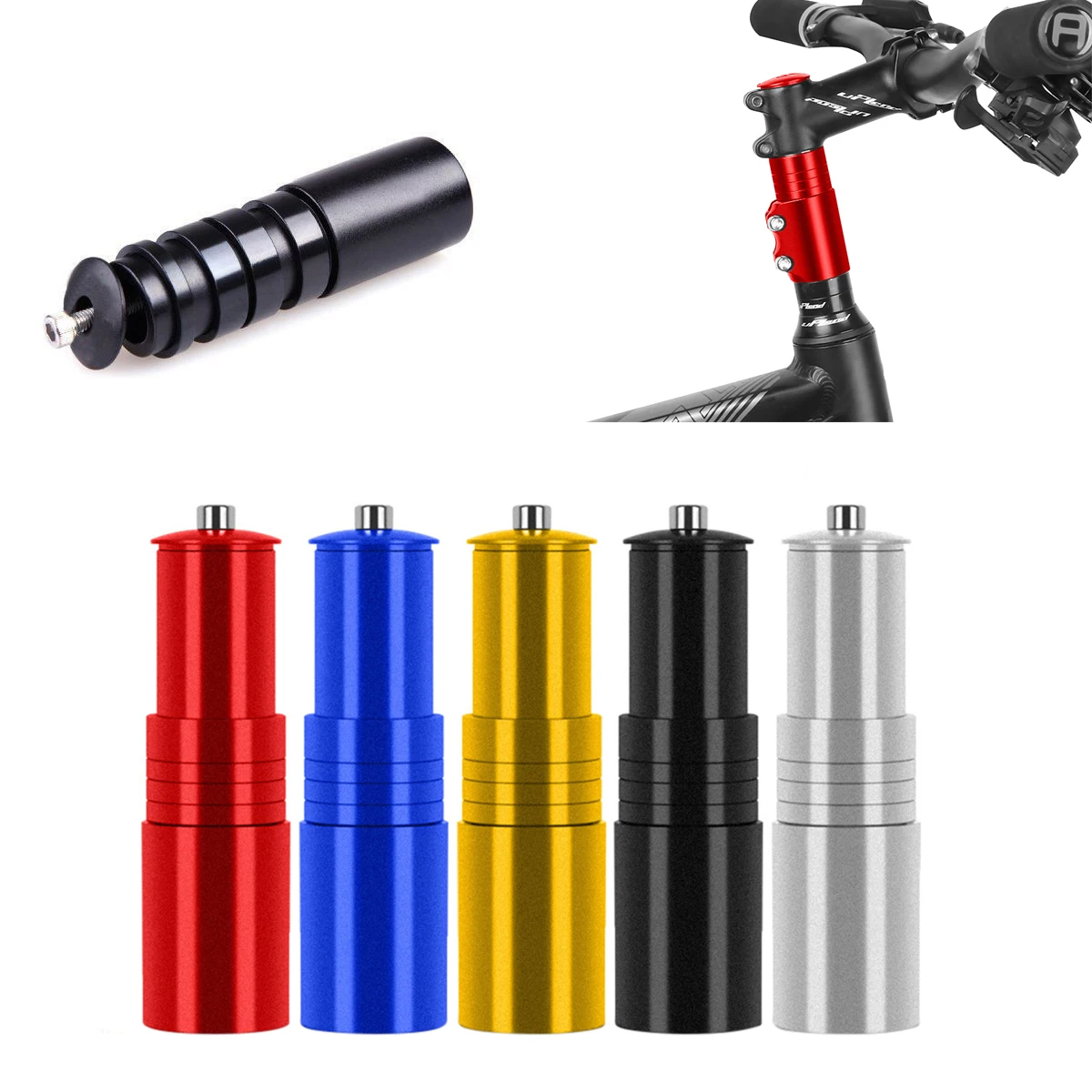 Aluminium Alloy Bicycle Fork Stem Extender Handlebar Riser Mountain Bike Adjustable Heightening Faucet Tube Lifting Accessories
Aluminium Alloy Bicycle Fork Stem Extender Handlebar Riser Mountain Bike Adjustable Heightening Faucet Tube Lifting Accessories