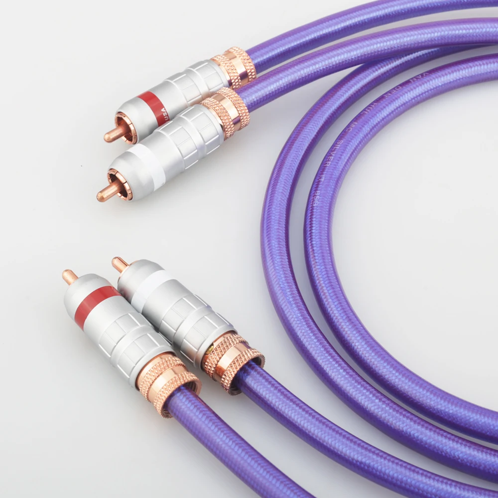 Audiocrast A20 copper silver plated HiFi Audio RCA interconnect cable with RCA plug Analog HIFI Cable 
Audiocrast A20 copper silver plated HiFi Audio RCA interconnect cable with RCA plug Analog HIFI Cable
