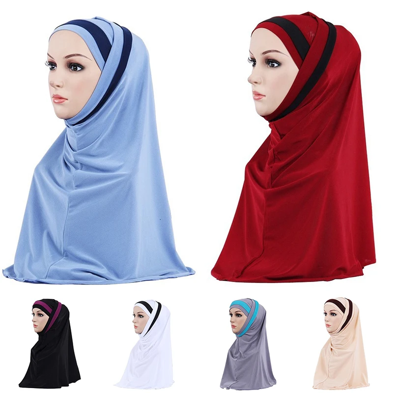 Muslim Scarf For Women Solid Color Stripe Shawl Hijab Femme Musulman Arab Wraps Headscarf Hijabs Islamic Head Scarves 
Muslim Scarf For Women Solid Color Stripe Shawl Hijab Femme Musulman Arab Wraps Headscarf Hijabs Islamic Head Scarves