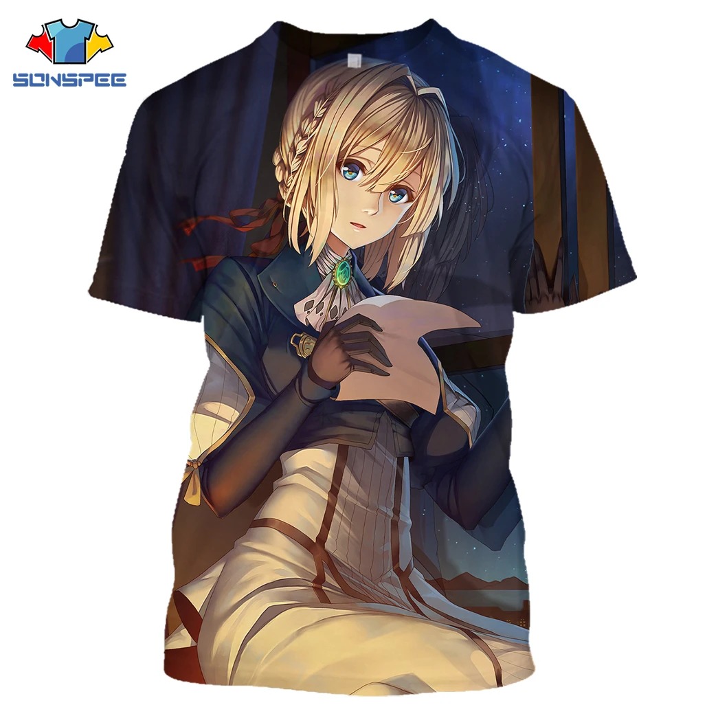 SONSPEE Violet Evergarden Anime T Shirt Men/Women 3D Print Extra Episode T-shirt Cartoon Puzzle Summer Fashion Streetwear Tops
SONSPEE Violet Evergarden Anime T Shirt Men/Women 3D Print Extra Episode T-shirt Cartoon Puzzle Summer Fashion Streetwear Tops
