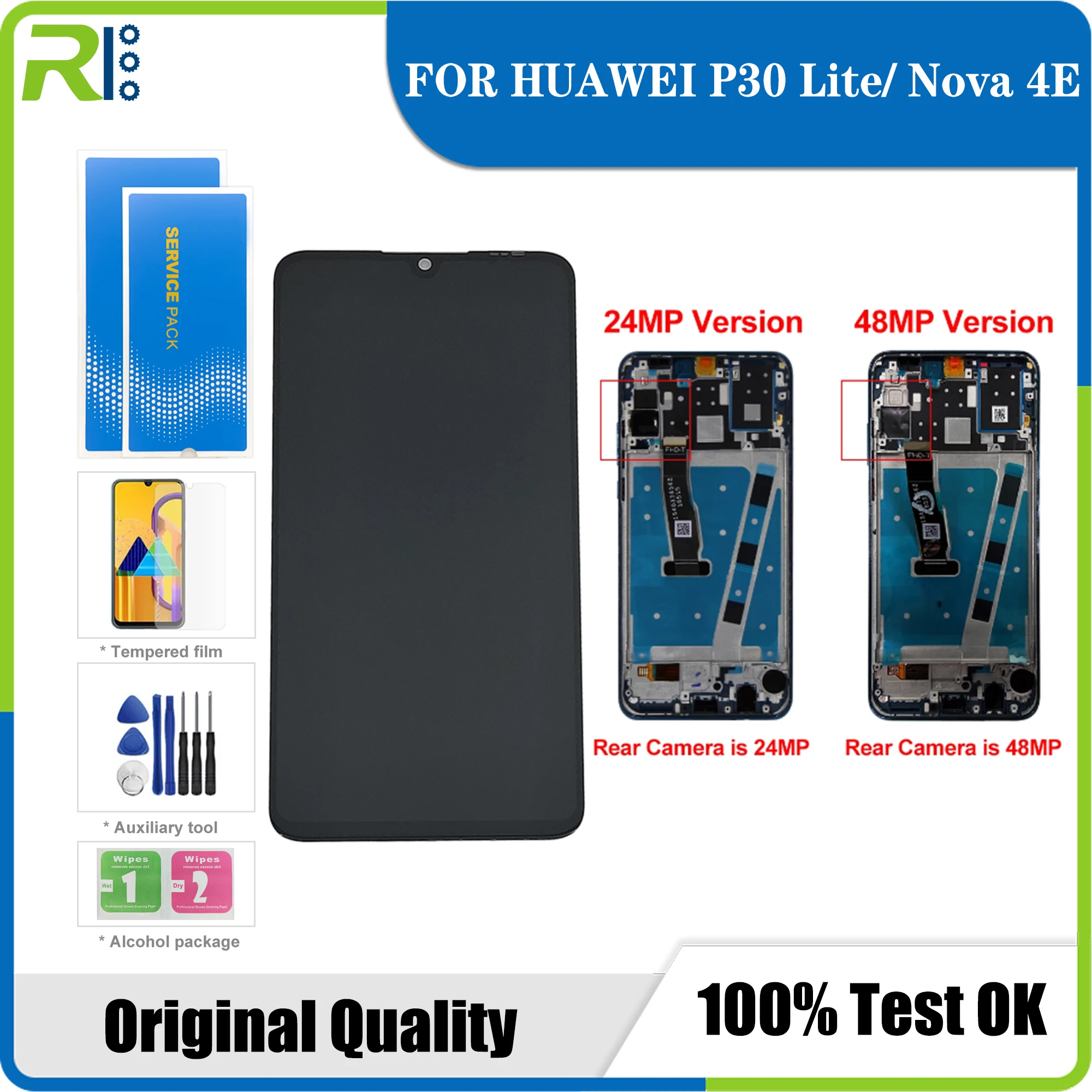 Original 6.15 "for Huawei P30 Lite/ Nova 4E LCD Display Touchscreen Digitizer Montage LCD Display P30 Lite reparatur Teile
Original 6.15 "for Huawei P30 Lite/ Nova 4E LCD Display Touchscreen Digitizer Montage LCD Display P30 Lite reparatur Teile