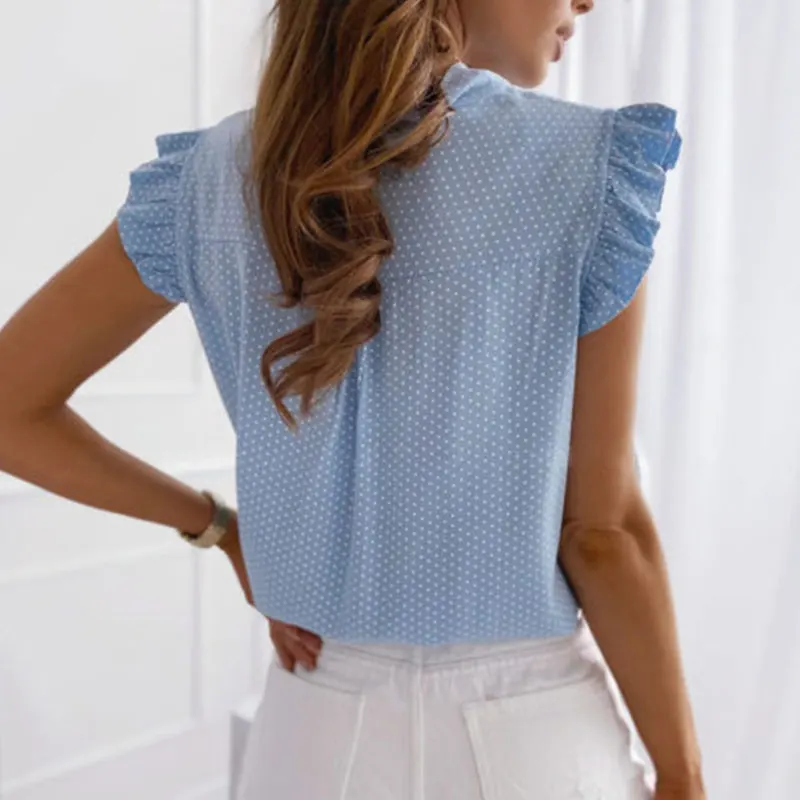 Women casual Shirt Elegant Butterfly Short Sleeve Shirt Woman O Neck Blouses Polka Dot Female Tops Vintage 2020 Summer Blouses
Women casual Shirt Elegant Butterfly Short Sleeve Shirt Woman O Neck Blouses Polka Dot Female Tops Vintage 2020 Summer Blouses