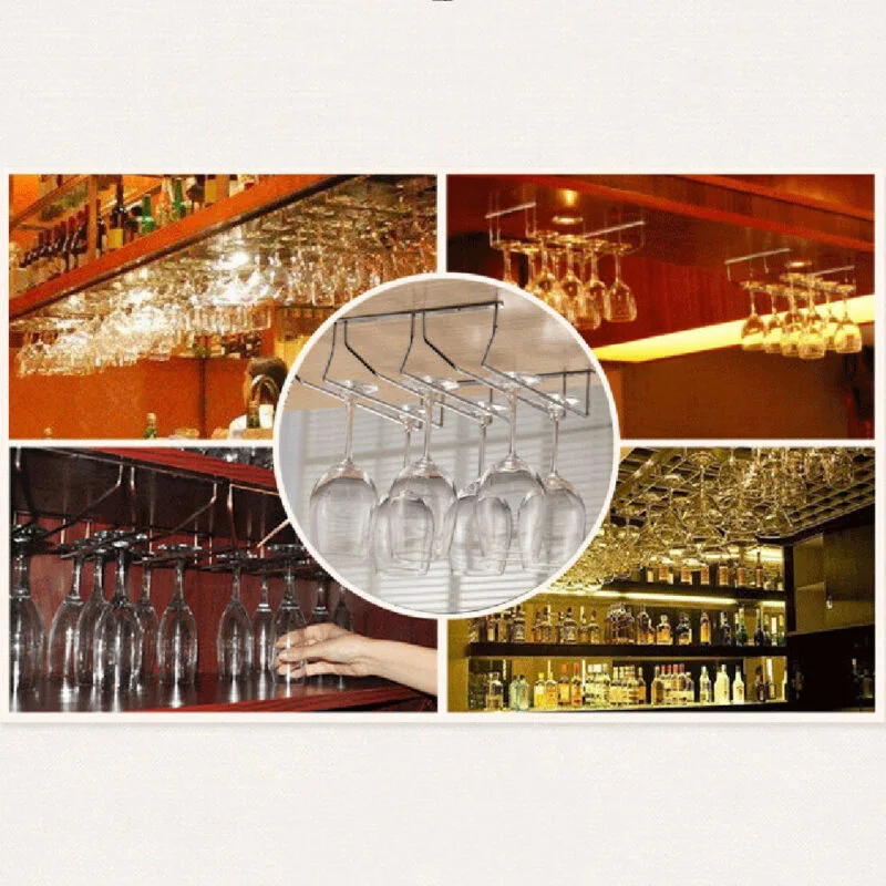 3Rows Wall Mount Wine Stemware Hanging Glass Rack Holder Hanger Bar Dining Shelf
3Rows Wall Mount Wine Stemware Hanging Glass Rack Holder Hanger Bar Dining Shelf