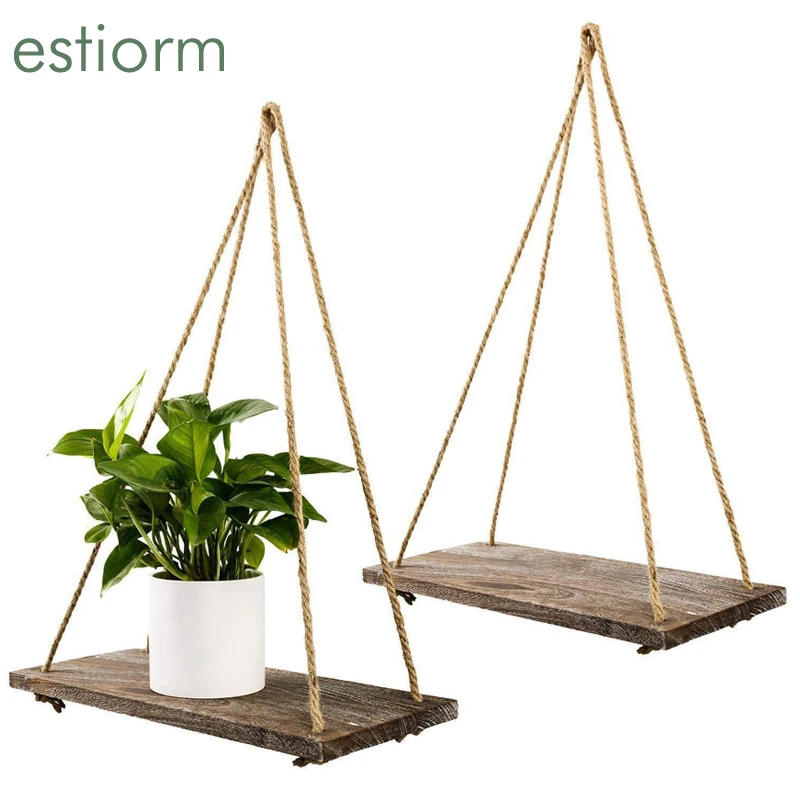 Home Decorative Jute Rope Wall Hanging Shelf,Wood Hanging Shelves for Wall - Floating Shelves for Bedroom,Living room,Bathroom
Home Decorative Jute Rope Wall Hanging Shelf,Wood Hanging Shelves for Wall - Floating Shelves for Bedroom,Living room,Bathroom
