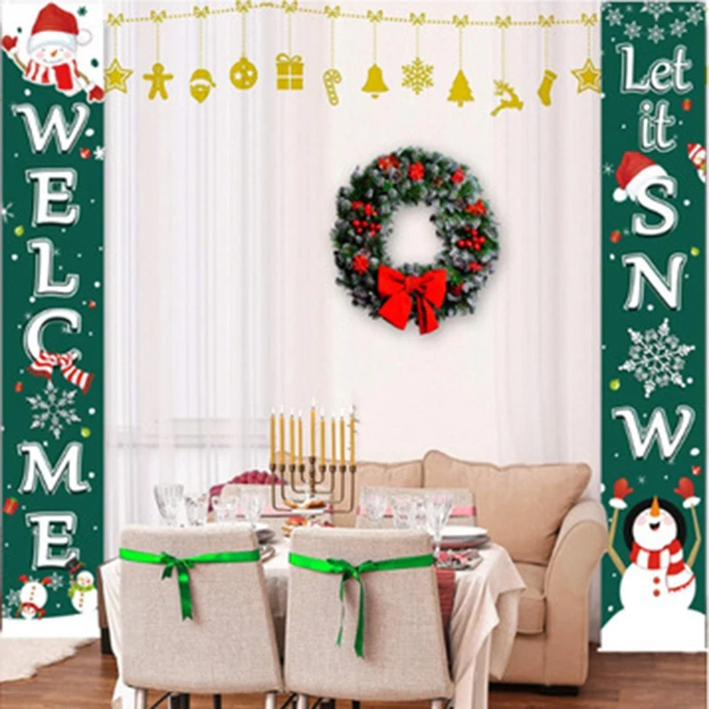 Festival Decorative Christmas Couplet Door Curtain Santa Letter Snow Curtain for Front Door Hall Window
Festival Decorative Christmas Couplet Door Curtain Santa Letter Snow Curtain for Front Door Hall Window