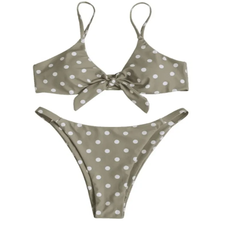 Dot printed swimwear women bikini 2020 tankini swimsuits push up Bathing Suits Biquini | Спорт и развлечения