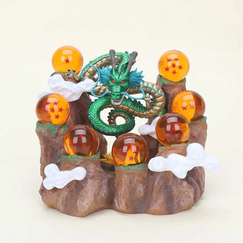 Японское аниме Shenron Shenlong зеленая металлическая Золотая Модель игрушка ПВХ