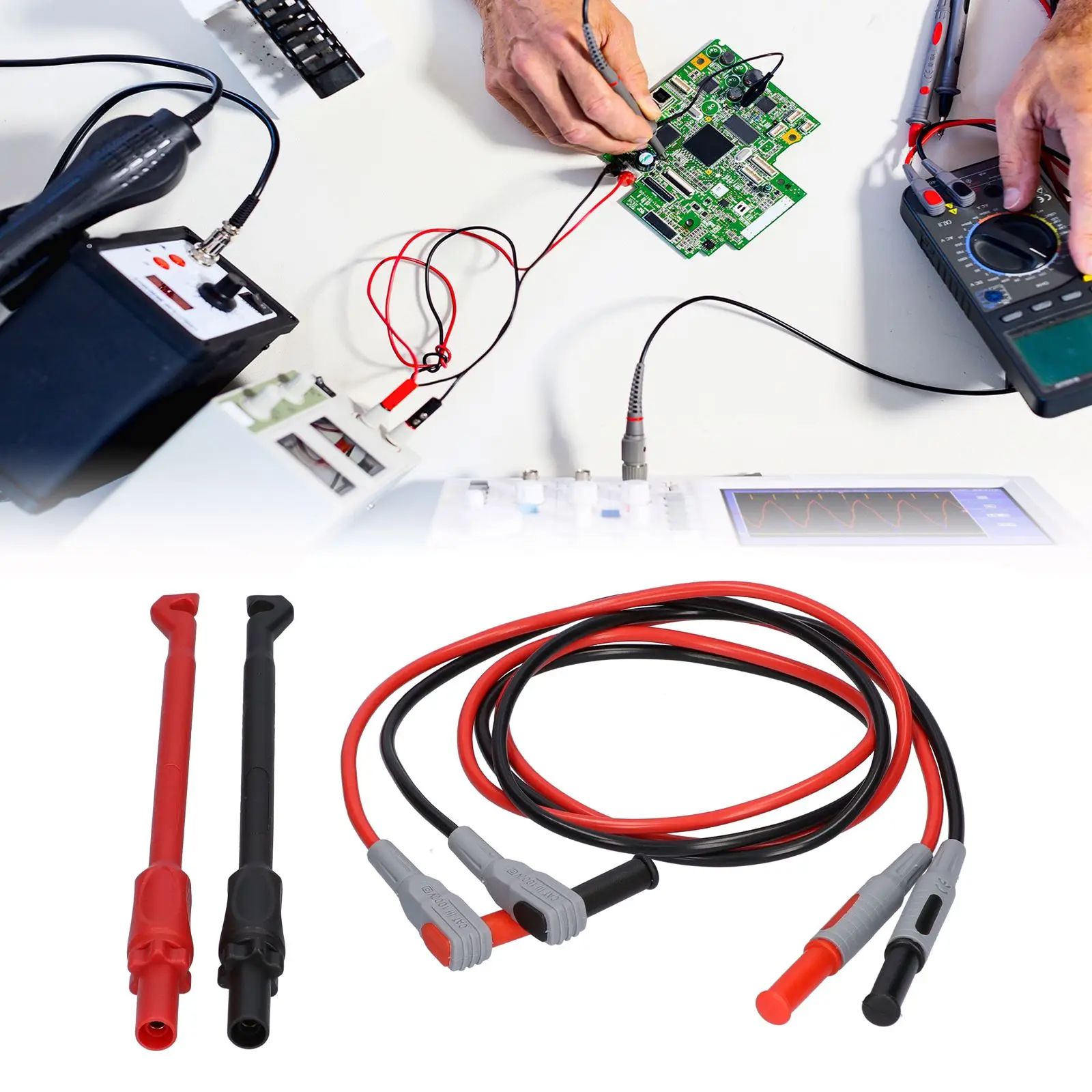 16Pcs/Set P1033B Multimeter Test Probes Leads with Wire Piercing Puncture 4mm Banana Plug Test Leads Test Probes for Laboratory
16Pcs/Set P1033B Multimeter Test Probes Leads with Wire Piercing Puncture 4mm Banana Plug Test Leads Test Probes for Laboratory