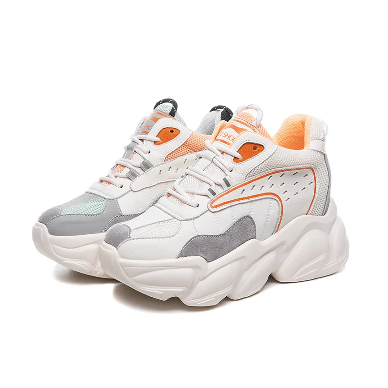 New Women's Sports Shoes Chunky Sneakers 2021 Woman Shoes Breathable Casual Internal Increase Dad Soles Platform Footwear 8cm
New Women's Sports Shoes Chunky Sneakers 2021 Woman Shoes Breathable Casual Internal Increase Dad Soles Platform Footwear 8cm