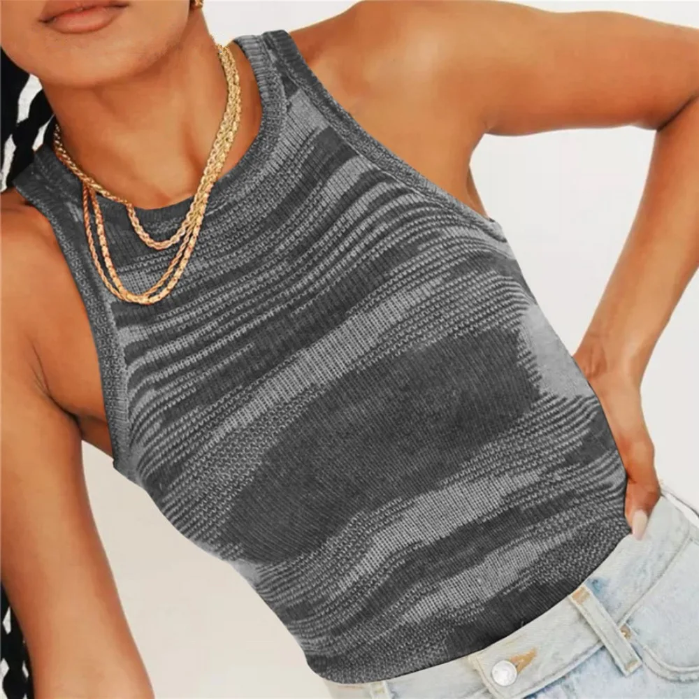 2021 Vintage Sleeveless Y2K Basic T Shirts Knit Crop Top Women Summer Casual Off Shoulder Blue O Neck Tank Top
2021 Vintage Sleeveless Y2K Basic T Shirts Knit Crop Top Women Summer Casual Off Shoulder Blue O Neck Tank Top