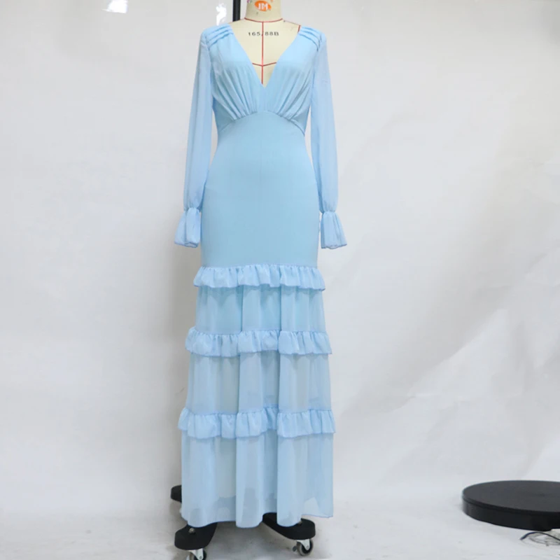 Summer Deep V Neck Women Backless Dress Ruffles Full Sleeves Celebrity Bodycon Dress Sexy Club Vestidos Evening Party Dresses
Summer Deep V Neck Women Backless Dress Ruffles Full Sleeves Celebrity Bodycon Dress Sexy Club Vestidos Evening Party Dresses