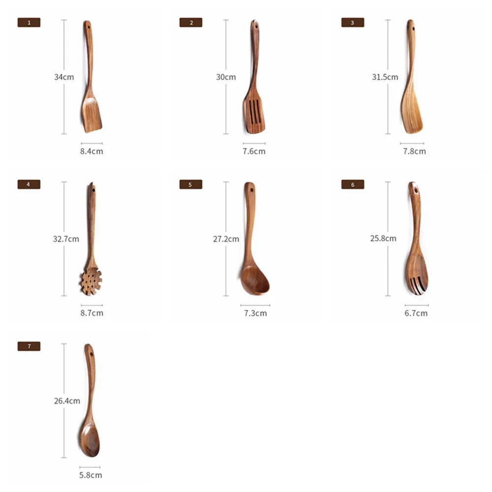 Multifunction Exquisite Wooden Cooking Utensils Wooden Spoons Non-stick Pans Organic Teak Kitchen Tool Frying Pan Accessory
Multifunction Exquisite Wooden Cooking Utensils Wooden Spoons Non-stick Pans Organic Teak Kitchen Tool Frying Pan Accessory
