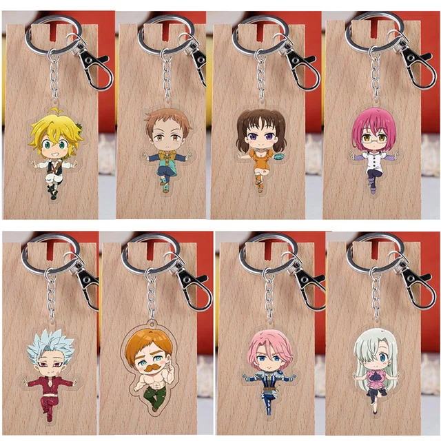 20pcs Keychain Simple Chain for Pants Womans The Seven Deadly Sins Key Chain Bags Men Pendant Unisex Cartoon Acrylic Jewelry
20pcs Keychain Simple Chain for Pants Womans The Seven Deadly Sins Key Chain Bags Men Pendant Unisex Cartoon Acrylic Jewelry