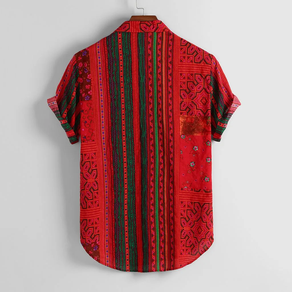 Mens Vintage Ethnic Printed Turn Down Collar Short Sleeve Loose Casual Shirts 2020 Slim Fit Male Shirt Men blouse camisas hombre
Mens Vintage Ethnic Printed Turn Down Collar Short Sleeve Loose Casual Shirts 2020 Slim Fit Male Shirt Men blouse camisas hombre