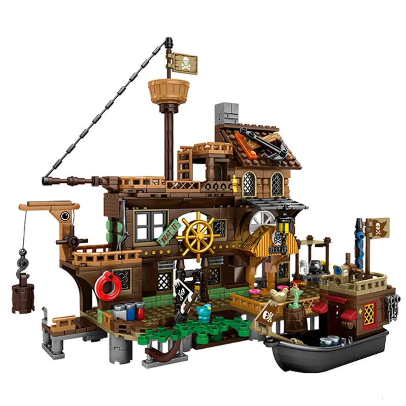 665pcs small-particle building blocks for children's island dock Pirate Wharf Bay Building Blocks Pirate Ships Bricks Set Ship
665pcs small-particle building blocks for children's island dock Pirate Wharf Bay Building Blocks Pirate Ships Bricks Set Ship