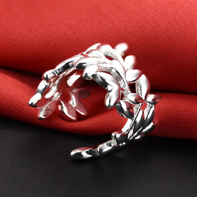 New 925 Sterling Silver Leaf Shape Openin Ring Women Man Wedding Engagement Party Fashion Charm Jewelry YDHR19
New 925 Sterling Silver Leaf Shape Openin Ring Women Man Wedding Engagement Party Fashion Charm Jewelry YDHR19