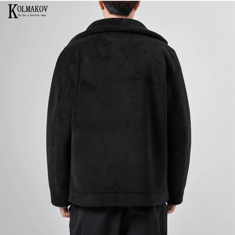 KOLMAKOV Men's Shorn Sheepskin Fur Jacket Korean Two-sided Wool Coat Turn-down Collar Overcoat 4 Color Size M-3XL
KOLMAKOV Men's Shorn Sheepskin Fur Jacket Korean Two-sided Wool Coat Turn-down Collar Overcoat 4 Color Size M-3XL