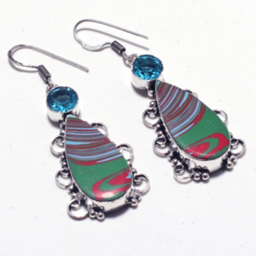 Nature Rainbow Calsilica Silver Overlay on Copper Earrings , Hand made Women Jewelry Gift
Nature Rainbow Calsilica Silver Overlay on Copper Earrings , Hand made Women Jewelry Gift