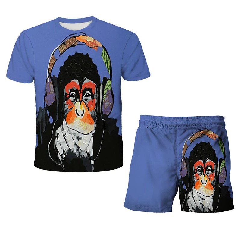 Children's Summer 3D Gorilla Animal Print T-Shirt Short Sleeve Clothes Kids Little Boy Suit Hip Hop Fashion Cute Street Style
Children's Summer 3D Gorilla Animal Print T-Shirt Short Sleeve Clothes Kids Little Boy Suit Hip Hop Fashion Cute Street Style