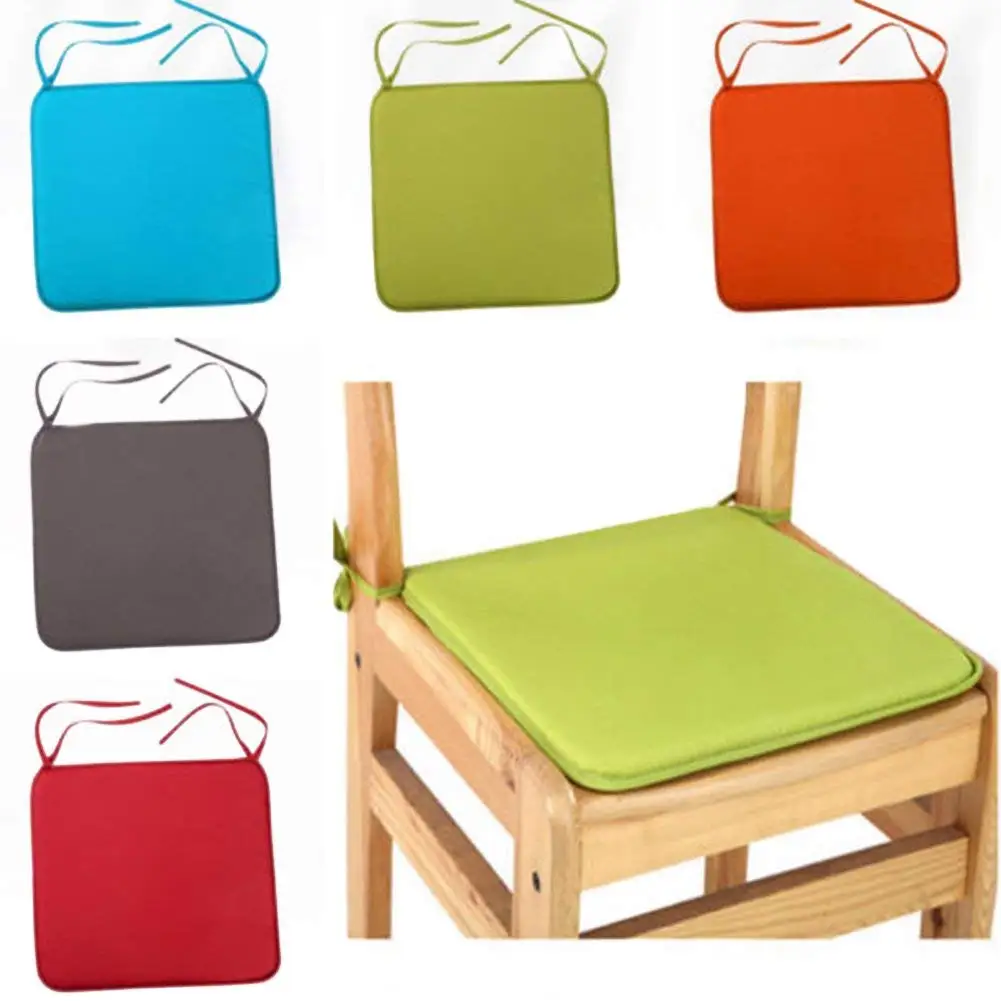 Подушка для стула квадратная разные цвета 40 х40 см | Дом и сад