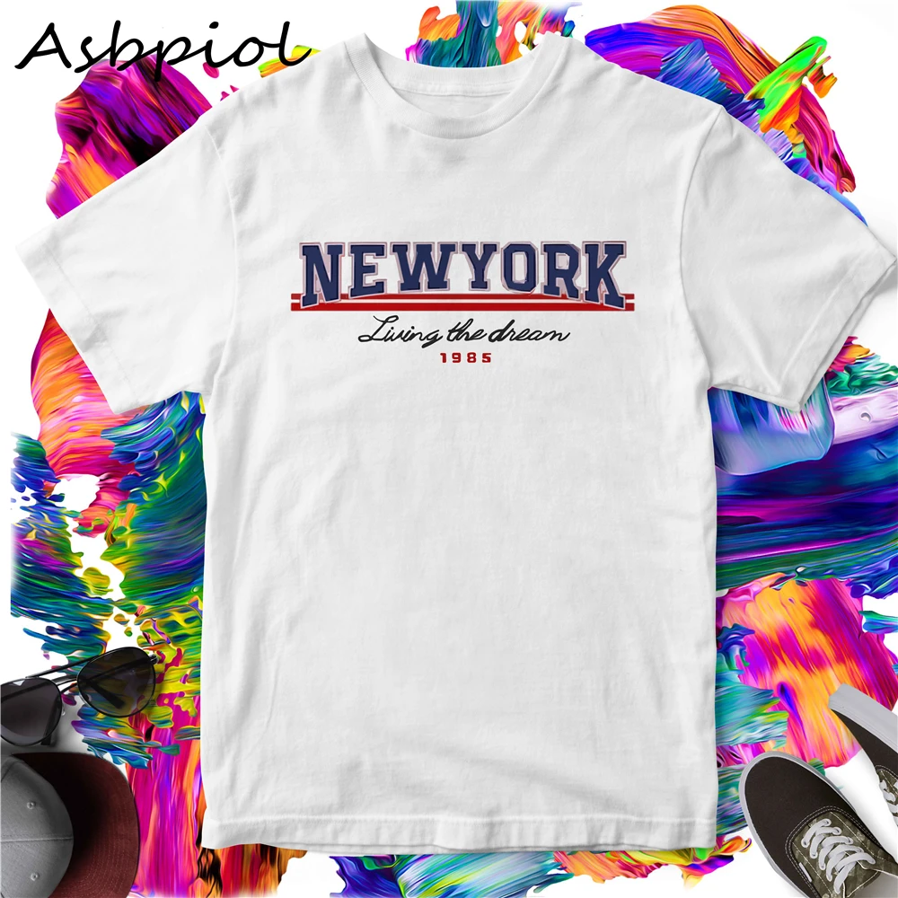 Повседневная летняя футболка с алфавитом для женщин хлопковая брендовая белая