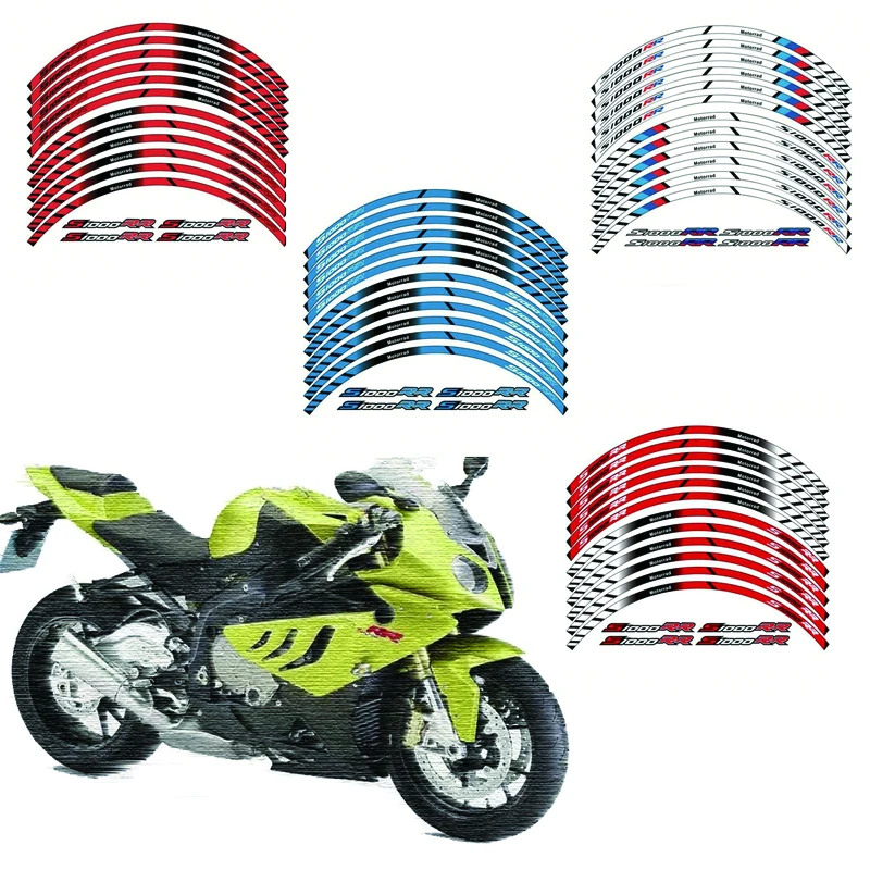 Для BMW S1000RR S1000 RR колеса мотоцикла таблички светоотражающие наклейки обода в