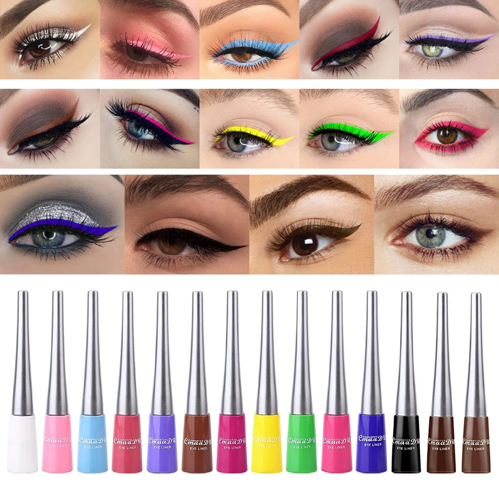 Cat Eye Makeup Waterproof Neon Colorful Liquid Eyeliner Pen Make Up Comestics Long-lasting Black Eye Liner Pencil Makeup Tools
Cat Eye Makeup Waterproof Neon Colorful Liquid Eyeliner Pen Make Up Comestics Long-lasting Black Eye Liner Pencil Makeup Tools
