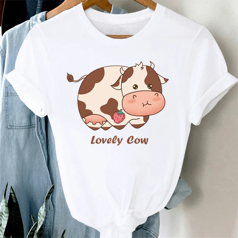 Cute O Neck Cartoon Printed Summer Loose Tops Simple T-shirts Female Clothes Ladies Basic Tee Casual White Tshirt
Cute O Neck Cartoon Printed Summer Loose Tops Simple T-shirts Female Clothes Ladies Basic Tee Casual White Tshirt
