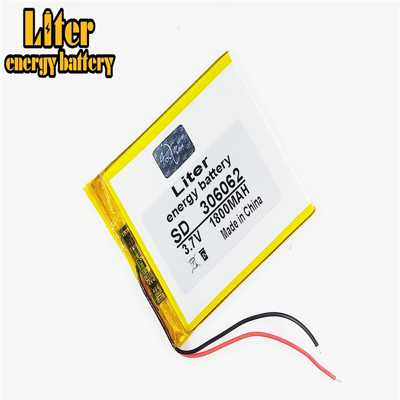 Tablet polymer battery 1800 mah 3.7V 306062 smart home MP3 speakers Li-ion battery for dvr,GPS,mp3,mp4,cell phone,speak
Tablet polymer battery 1800 mah 3.7V 306062 smart home MP3 speakers Li-ion battery for dvr,GPS,mp3,mp4,cell phone,speak