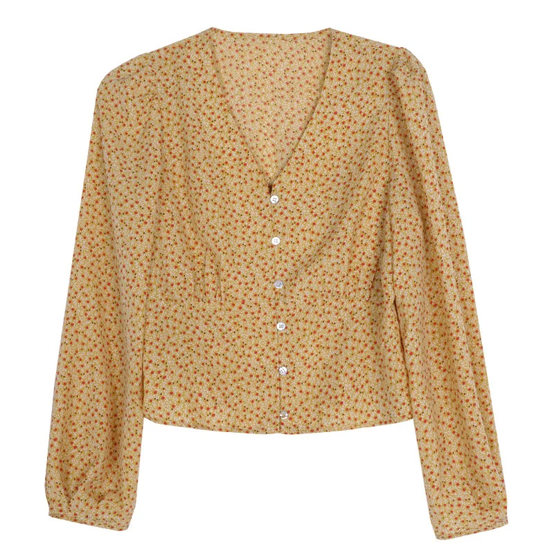 Short floral shirt women 2021 spring and summer new retro pastoral style sexy V-neck long-sleeved slim top lady
Short floral shirt women 2021 spring and summer new retro pastoral style sexy V-neck long-sleeved slim top lady