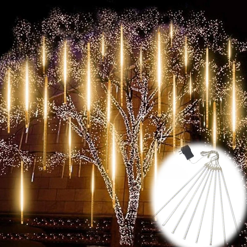 8 Tubes Christmas LED Meteor Shower Garland Festoon Strip Light Falling Raindrop Fairy Light for Holiday Party Patio Decor
8 Tubes Christmas LED Meteor Shower Garland Festoon Strip Light Falling Raindrop Fairy Light for Holiday Party Patio Decor
