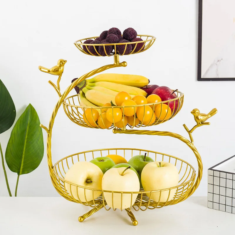 Nordic Metal Fruit Tray Modern Living Room Household Multi-layer Basket Iron Candy Storage
Nordic Metal Fruit Tray Modern Living Room Household Multi-layer Basket Iron Candy Storage