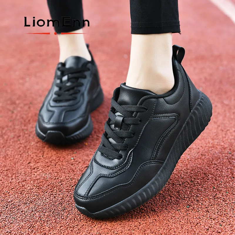 Women's Black Sneakers 2021 New Leather Running Sport Shoes Woman Light Chunky Sneakers Women vulcanize shoes zapatillas mujer
Women's Black Sneakers 2021 New Leather Running Sport Shoes Woman Light Chunky Sneakers Women vulcanize shoes zapatillas mujer