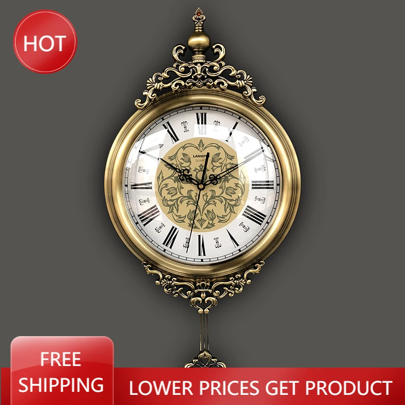 Nordic Wall Clock Pendulum Silent Vintage Classic Living Room Luxury European Watches Modern Design Reloj De Pared Decoration
Nordic Wall Clock Pendulum Silent Vintage Classic Living Room Luxury European Watches Modern Design Reloj De Pared Decoration