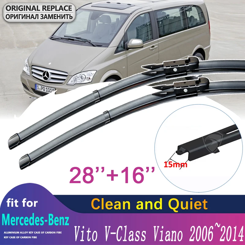 

Car Wiper Blades for Mercedes Benz Vito V-Class Viano Valente Metris W639 2006~2014 2007 2008 2009 Windscreen Wipers Car Goods