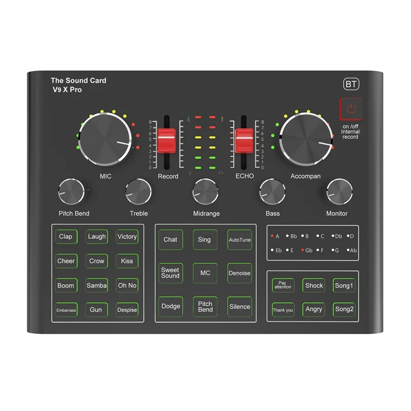 V9X PRO Sound Card,Audio Mixer for Live Broadcast Recording Phone Computer PC Live Recording Home KTV Voice Chat
V9X PRO Sound Card,Audio Mixer for Live Broadcast Recording Phone Computer PC Live Recording Home KTV Voice Chat