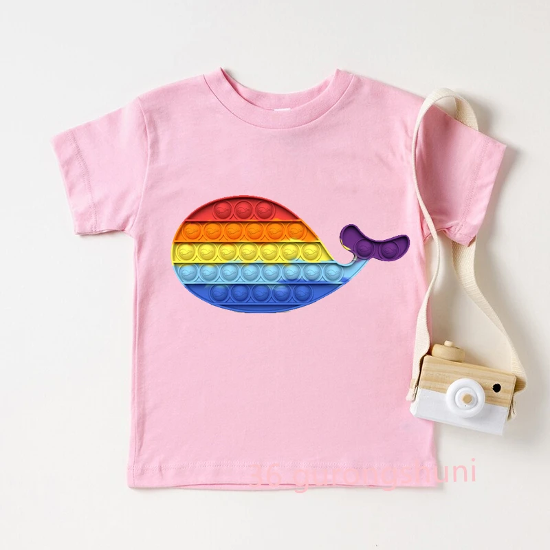 Cute Kawaii Rainbow Dolphin Whale T Shirt Fidget Toys Print Shirt поп ит Pop It T-Shrit Boys Girls T Shirt Harajuku Tees Tops
Cute Kawaii Rainbow Dolphin Whale T Shirt Fidget Toys Print Shirt поп ит Pop It T-Shrit Boys Girls T Shirt Harajuku Tees Tops