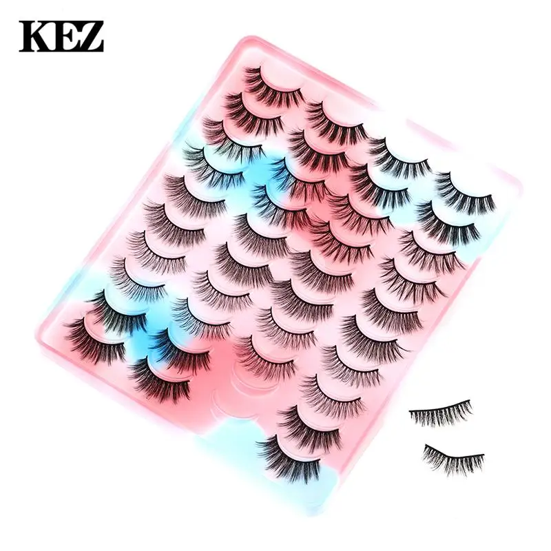 20 Pairs Eyelashes 3D Mink Lashes Fluffy Soft Wispy Natural Cross Eyelash Extension Reusable Lashes Mink False Eyelashes Makeup
20 Pairs Eyelashes 3D Mink Lashes Fluffy Soft Wispy Natural Cross Eyelash Extension Reusable Lashes Mink False Eyelashes Makeup